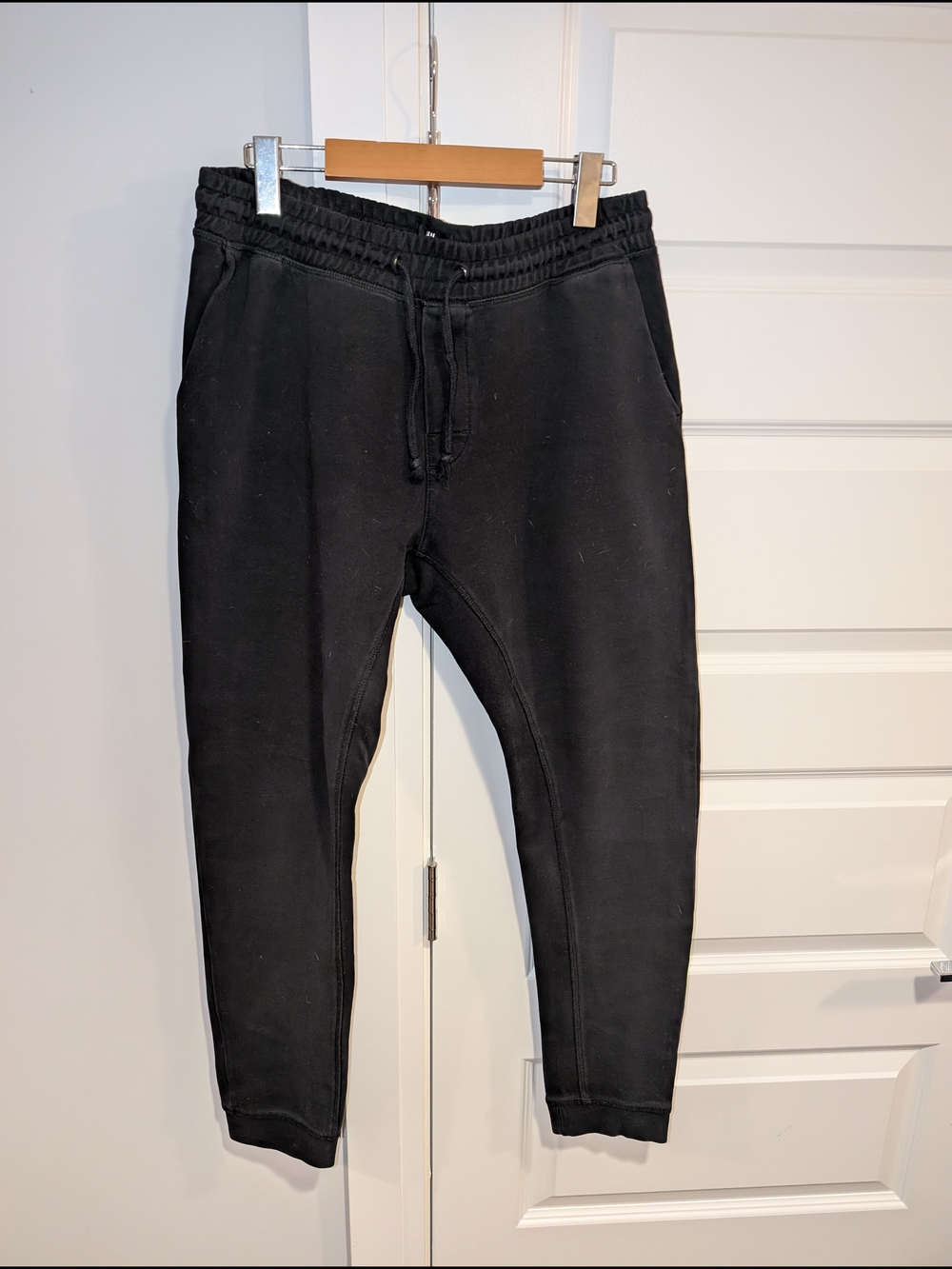 H&M Black Men's Sweatpants with Drawstring